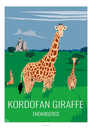 Eric Garence artiste Niçois kordofan giraffe espece protégé zoo vincennes