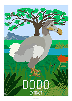 Eric Garence artiste Niçois Dodo Life Extinct ile maurice marre aux songe wildlife WWF artwork
